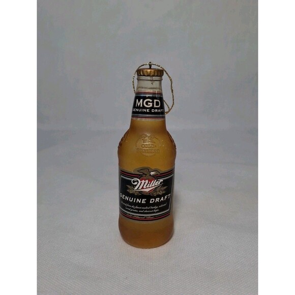 Miller Brewing Co Other - Vintage 5" Miller Genuine Draft 1999 Acrylic Christmas Ornament Rare Beer Bottle